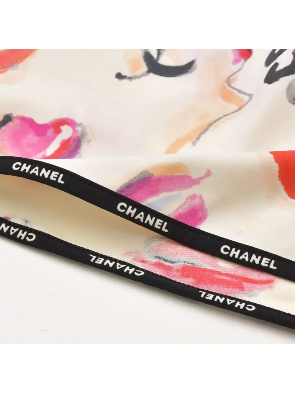 Chanel Maillot Dress CC Logo Lip All Over Print Spandex Nylon 4 40